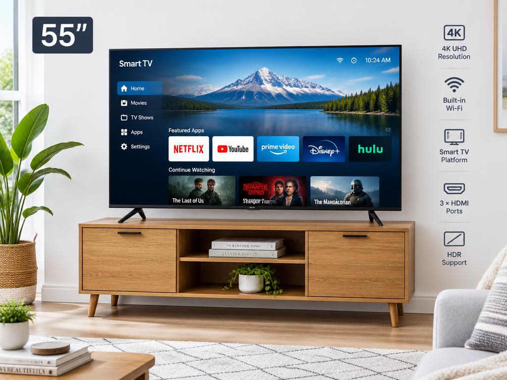 Samsung 55" 4K Smart TV — excellent condition